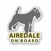 Airedale aan boord sticker (Voorkant)