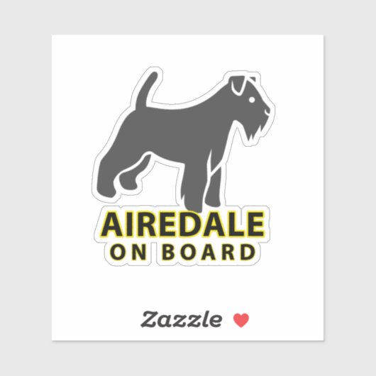 Airedale aan boord sticker (Vel)