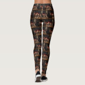 Airedale bij de open haard Kerstmis Leggings (Achterkant)