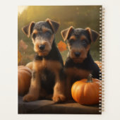 Airedale Chiot Automne Citrouille délice (Dos)