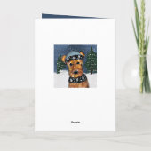 AIREDALE CHRISTMAS FEESTDAGEN KAART (Achterkant)