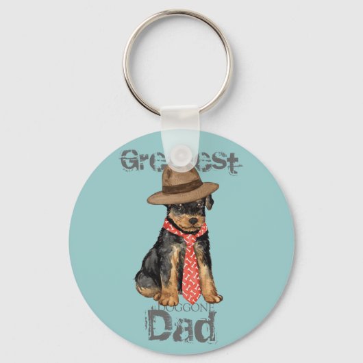 Airedale Dad Sleutelhanger (Voorkant)