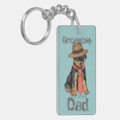 Airedale Dad Sleutelhanger (Voorkant Links)