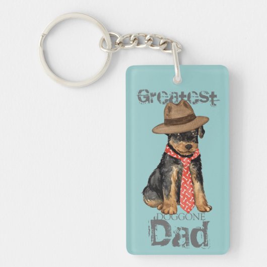 Airedale Dad Sleutelhanger (Voorkant)