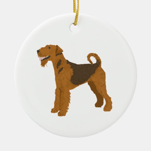 Airedale décoration de Noël personnalisée chien (Devant)