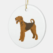 Airedale décoration de Noël personnalisée chien (Gauche)