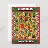 Airedale Dog Counting Kerstmis Advent Calendar Feestdagenkaart (Voorkant / Achterkant)