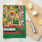 Airedale Dog Counting Kerstmis Advent Calendar Theedoek (Quarter Fold)
