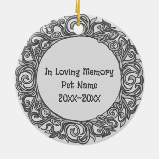Airedale Dog Loving Memory ornament (Achterkant)