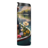 Airedale Dog op een peddel: een Schilderachtig avo Thermosbeker (Geroteerd rechts)