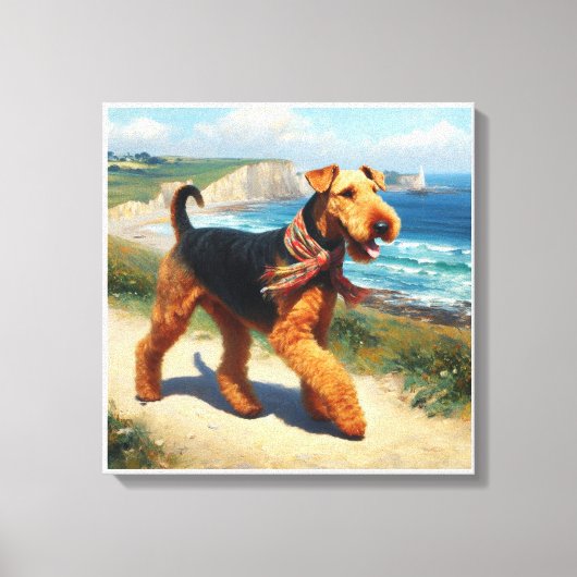 airedale doodsbanker canvas afdruk (Voorkant)