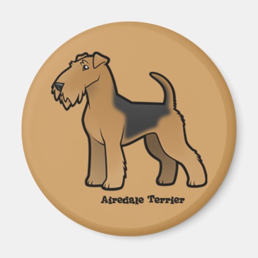 airedale doodsbanker magneet (Voorkant)