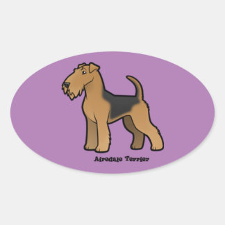 airedale doodsbanker ovale sticker