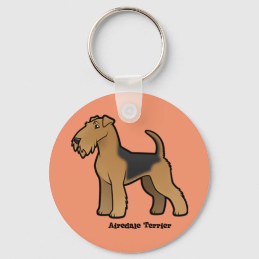 airedale doodsbanker sleutelhanger (Voorkant)