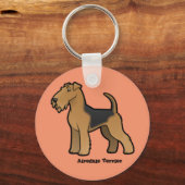 airedale doodsbanker sleutelhanger (Voorkant)