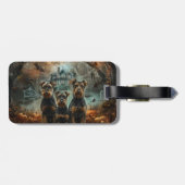 Airedale Halloween Nacht Doggy Delight Bagagelabel (Achterkant horizontaal)