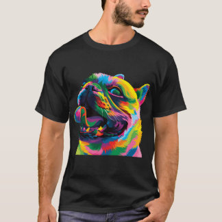 Airedale-hond gedesdistreerde zonsondergang retro t-shirt