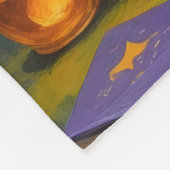 Airedale hond grillig Halloween schilderij Fleece Deken (Hoek)