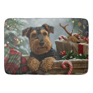 Airedale Hond Kerstfeest Badmat