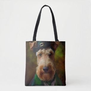 airedale hond op St. Patrick's Day Draagtas