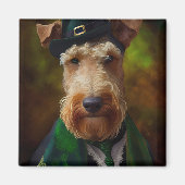 airedale hond op St. Patrick's Day Magneet (Voorkant)