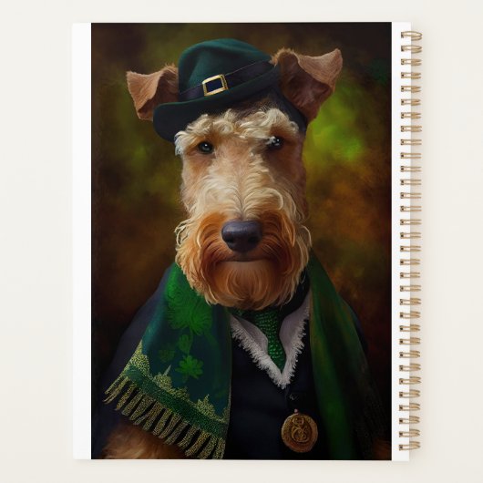 airedale hond op St. Patrick's Day Planner (Achterkant)