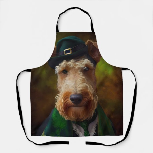 airedale hond op St. Patrick's Day Schort (Voorkant)