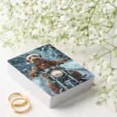 Airedale Hond Rijden Motorfiets Kerstmis Pokerkaarten (Insitu (Huwelijk))