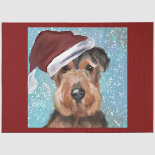 AIREDALE KERSTFEEST TISSUEPAPIER (Voorkant)