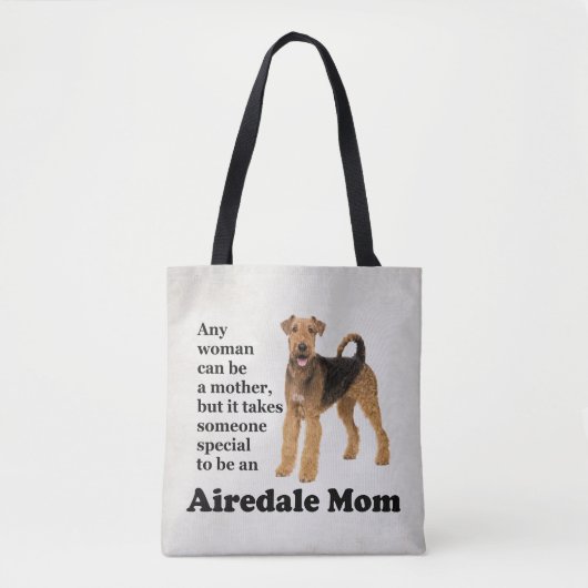 Airedale Mam Canvas tas (Voorkant)