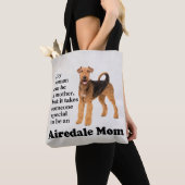 Airedale Mam Canvas tas (Dichtbij)