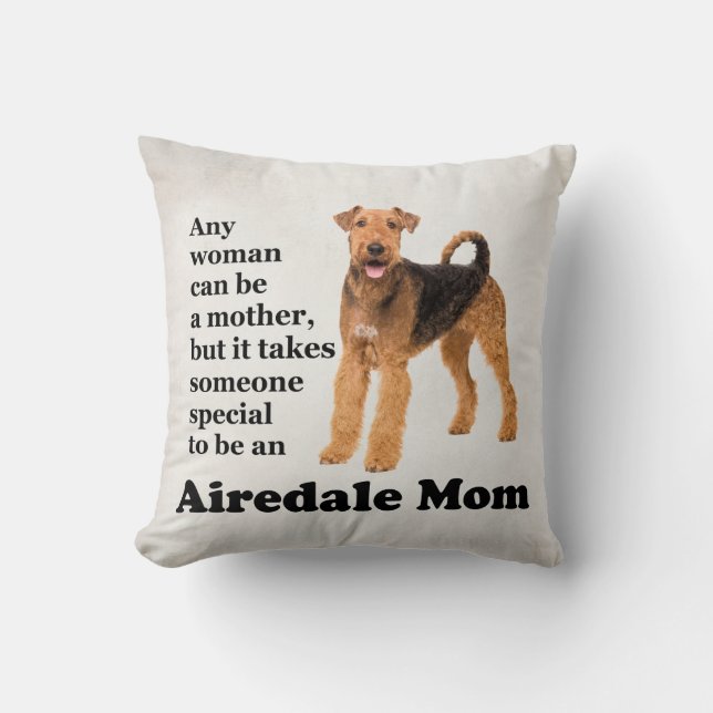 Airedale Mam Pillow Kussen (Voorkant)