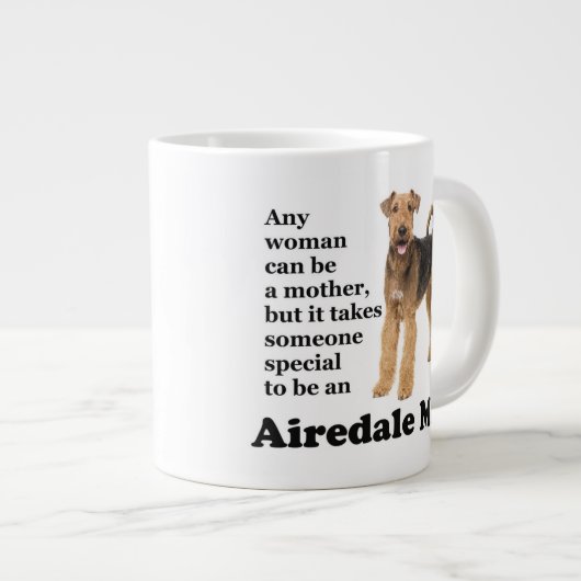 Airedale Maman Jumbo Mug (Devant droit)