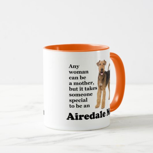 Airedale Maman Mug (Devant droit)