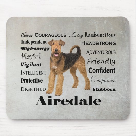 Airedale Mousepad Muismat (Voorkant)