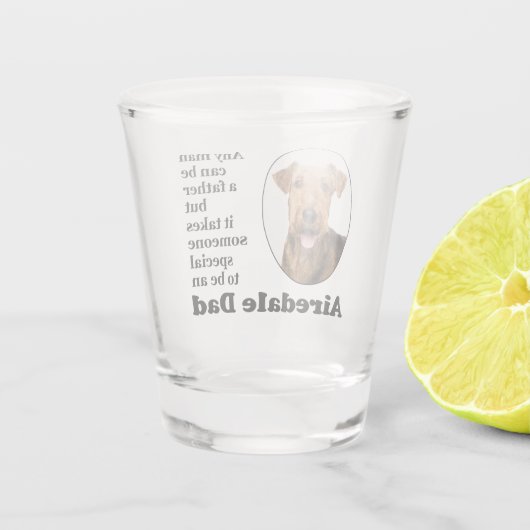 Airedale Papa Tiré Du Verre (Dos)