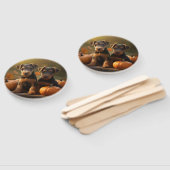 Airedale Puppy Herfst Delight Pompoen Handwaaier (Niet-gemonteerd)