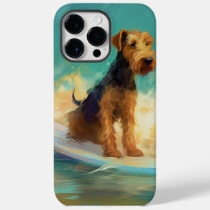 Airedale strand surfen schilderij Case-Mate iPhone 14 pro max hoesje