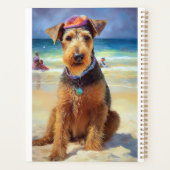 Airedale sur la plage, cadeau d'été pour les amour (Dos)