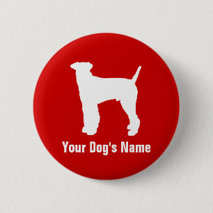 Airedale Terrier エ ー ル ア テ デ リ Ronde Button 5,7 Cm