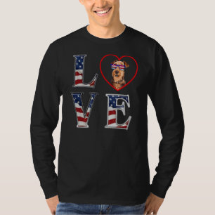 Airedale Terrier 4th van juli Memorial Day veteran T-shirt