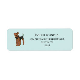 Airedale Terrier-adres Etiket