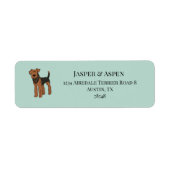 Airedale Terrier-adres Etiket (Voorkant)