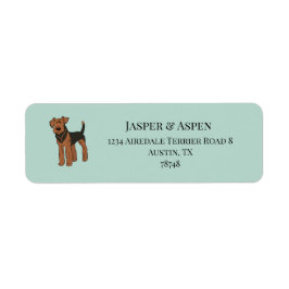 Airedale Terrier-adres Etiket