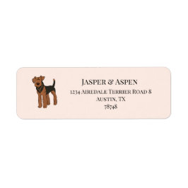 Airedale Terrier-adres Etiket