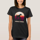 Airedale Terrier and Moon Halloween T-shirt (Voorkant)