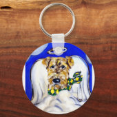 Airedale Terrier Angel Sleutelhanger (Voorkant)