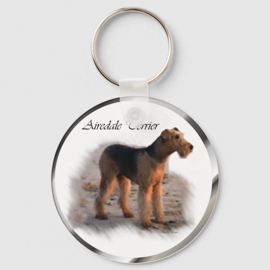Airedale Terrier Art Gifts Sleutelhanger (Voorkant)