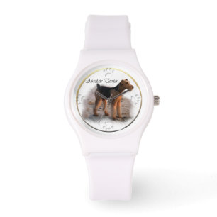 Airedale Terrier Art Horloge