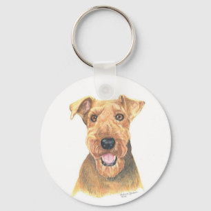 Airedale Terrier Art Sleutelhanger